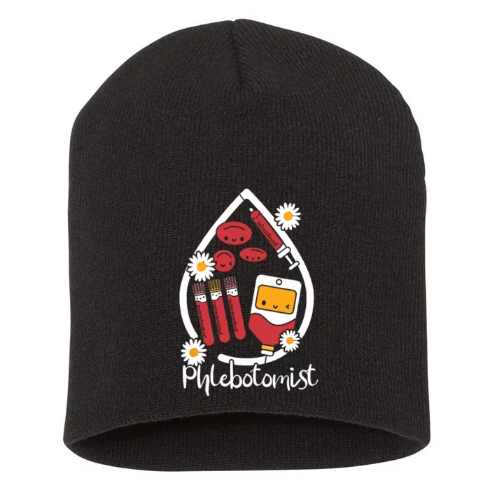 Cute Phlebotomist Veins Blood Phlebotomy Technician Short Acrylic Beanie