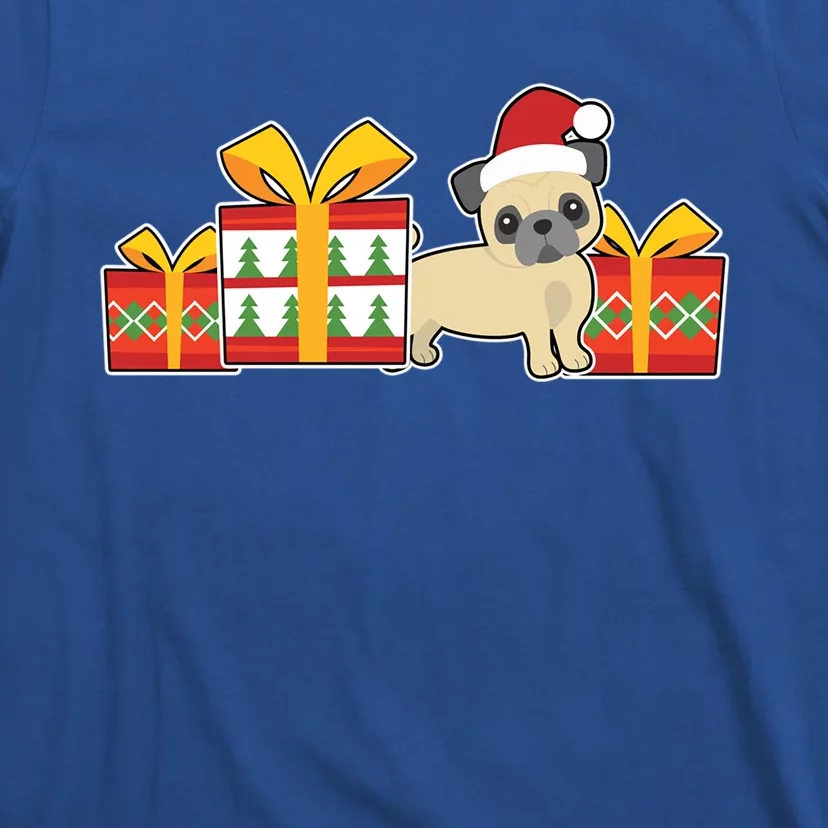 Cute Pug With Santa Hat Cute Christmas Pug Gift T-Shirt