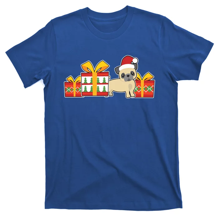 Cute Pug With Santa Hat Cute Christmas Pug Gift T-Shirt