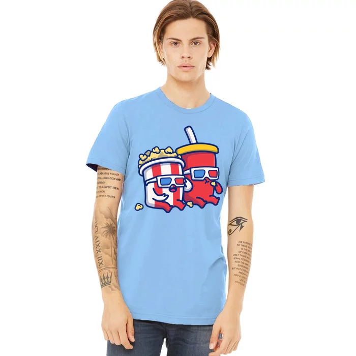 Cute Popcorn With Soda Premium T-Shirt