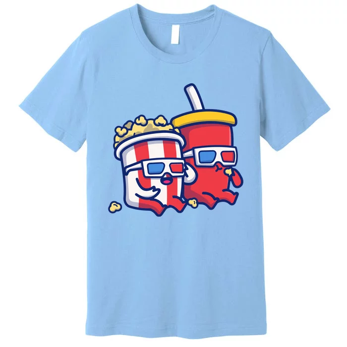 Cute Popcorn With Soda Premium T-Shirt