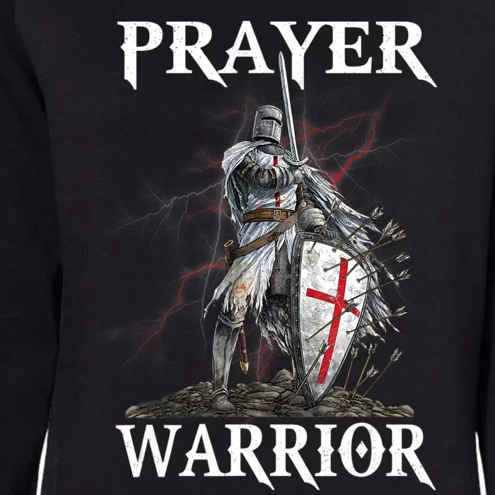 Christian Prayer Warrior Jesus Cross Religious Messages Womens California Wash Sweatshirt