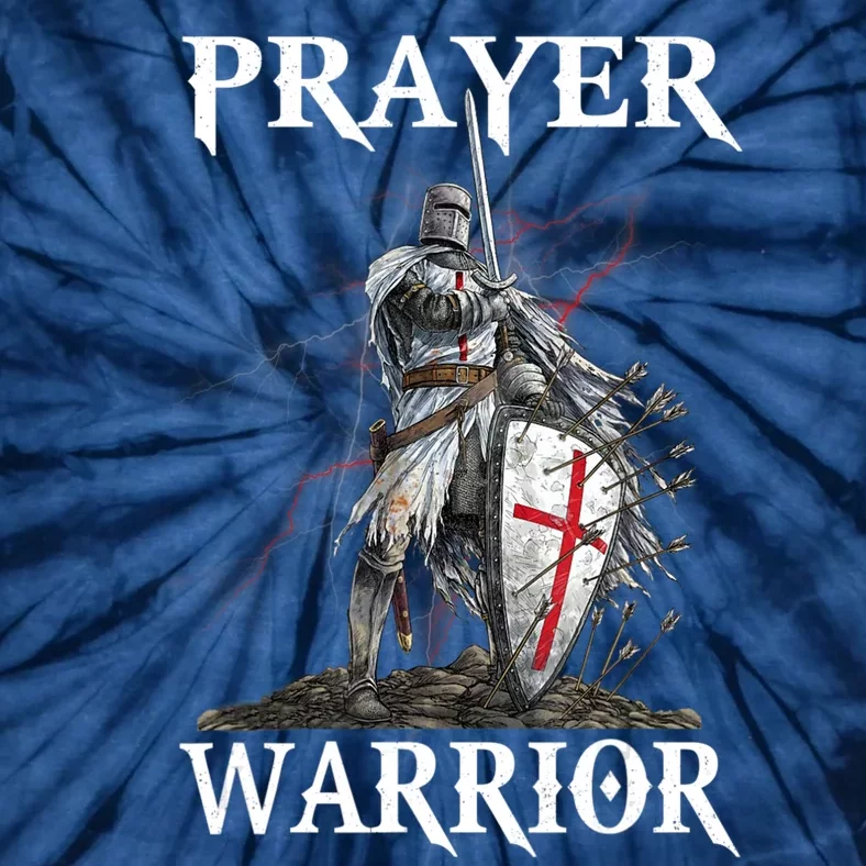 Christian Prayer Warrior Jesus Cross Religious Messages Tie-Dye T-Shirt