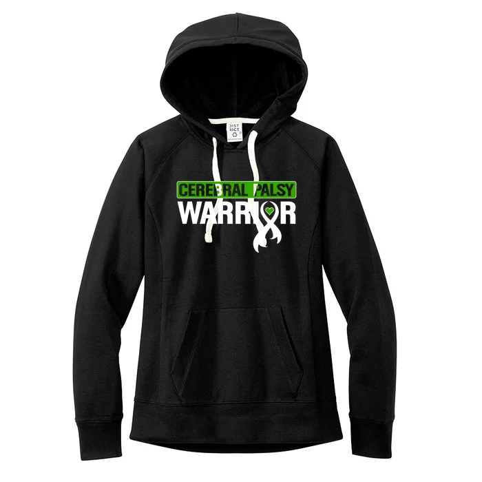 Cerebral Palsy Warrior Cp Green Ribbon Awareness Support Cute Gift Women's Fleece Hoodie