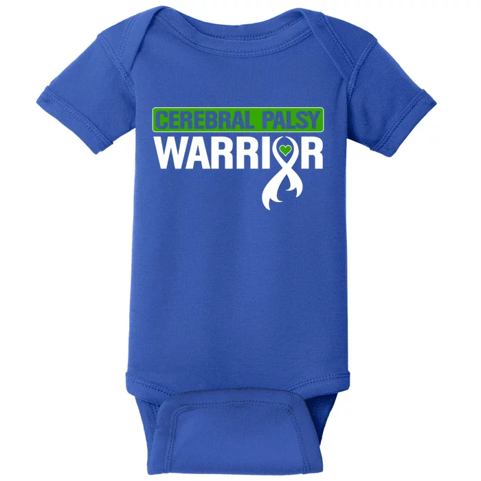 Cerebral Palsy Warrior Cp Green Ribbon Awareness Support Cute Gift Baby Bodysuit