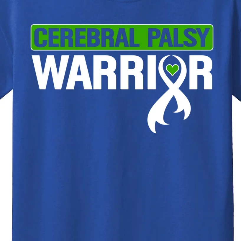 Cerebral Palsy Warrior Cp Green Ribbon Awareness Support Cute Gift Kids T-Shirt