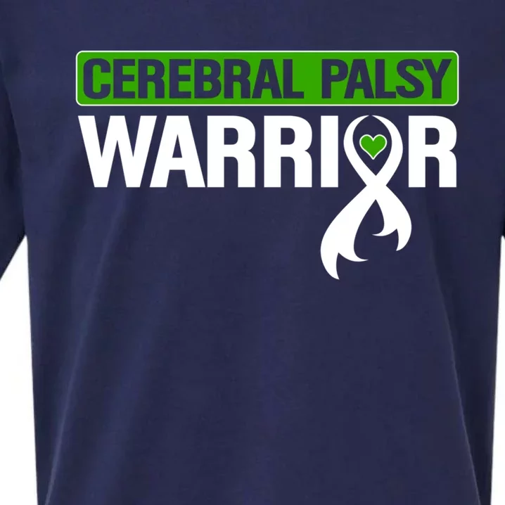 Cerebral Palsy Warrior Cp Green Ribbon Awareness Support Cute Gift Sueded Cloud Jersey T-Shirt