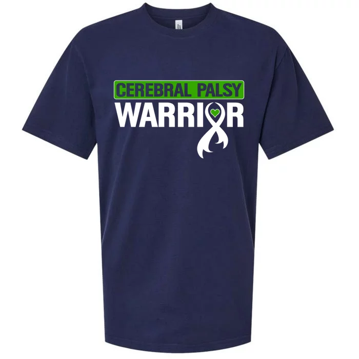 Cerebral Palsy Warrior Cp Green Ribbon Awareness Support Cute Gift Sueded Cloud Jersey T-Shirt