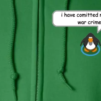 Club Penguin War Crimes Meme Full Zip Hoodie