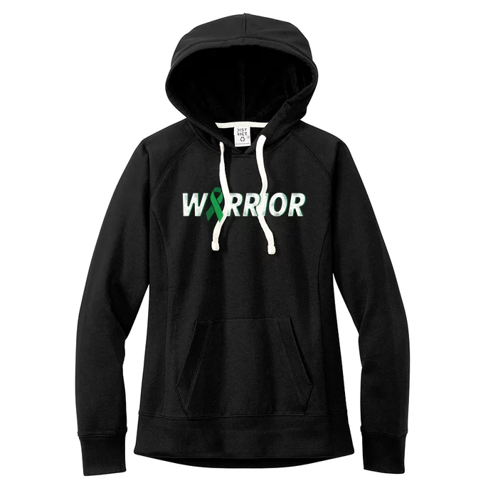 Cerebral Palsy Warrior Green Ribbon Cerebral Palsy Awareness Gift Women's Fleece Hoodie