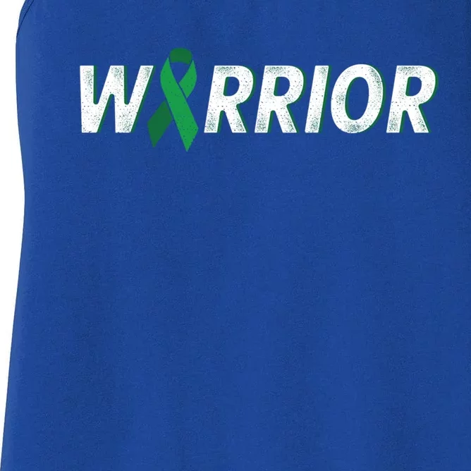 Cerebral Palsy Warrior Green Ribbon Cerebral Palsy Awareness Gift Women's Racerback Tank