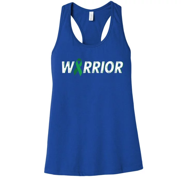 Cerebral Palsy Warrior Green Ribbon Cerebral Palsy Awareness Gift Women's Racerback Tank