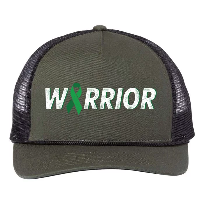 Cerebral Palsy Warrior Green Ribbon Cerebral Palsy Awareness Gift Retro Rope Trucker Hat Cap