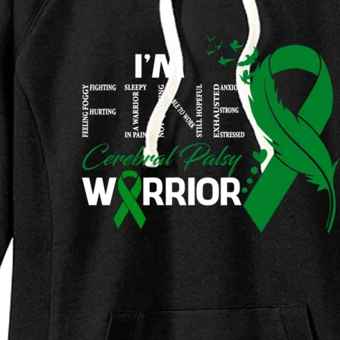 Cerebral Palsy Warrior I'm Fine Feather Cute Gift Women's Fleece Hoodie