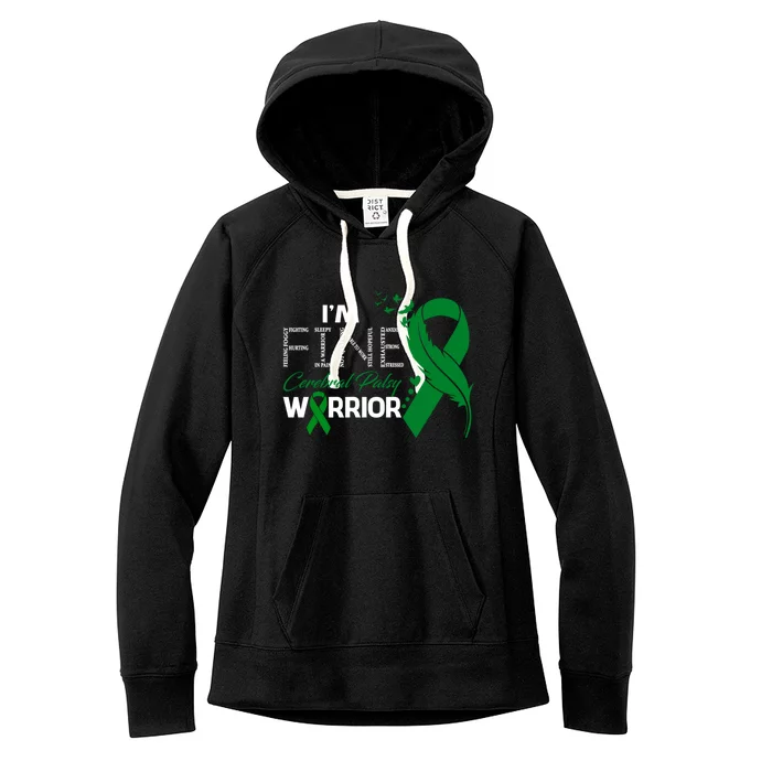 Cerebral Palsy Warrior I'm Fine Feather Cute Gift Women's Fleece Hoodie