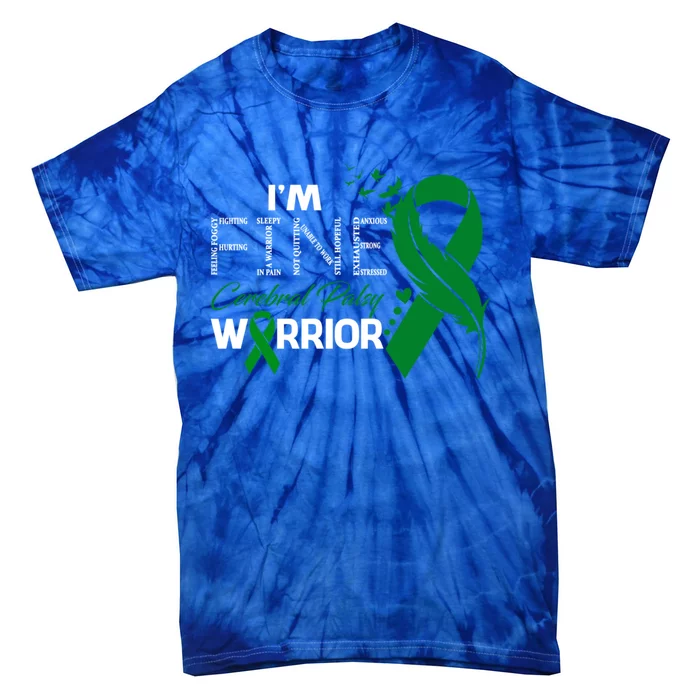 Cerebral Palsy Warrior I'm Fine Feather Cute Gift Tie-Dye T-Shirt