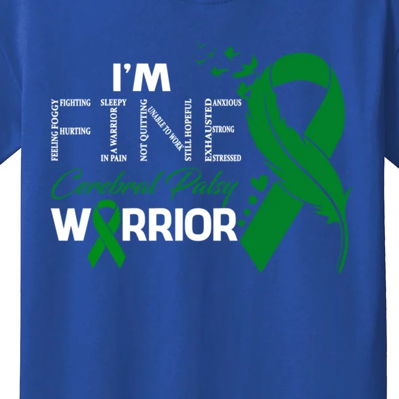 Cerebral Palsy Warrior I'm Fine Feather Cute Gift Kids T-Shirt