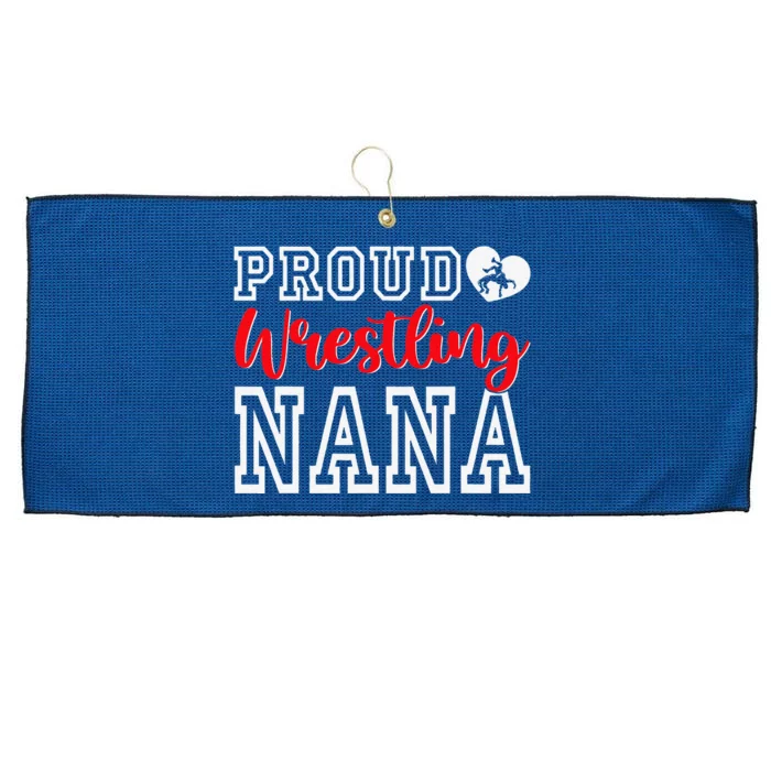 Cute Proud Wrestling Nana MotherS Day Christmas Large Microfiber Waffle Golf Towel