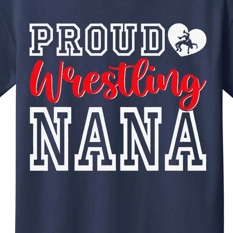 Cute Proud Wrestling Nana MotherS Day Christmas Kids T-Shirt