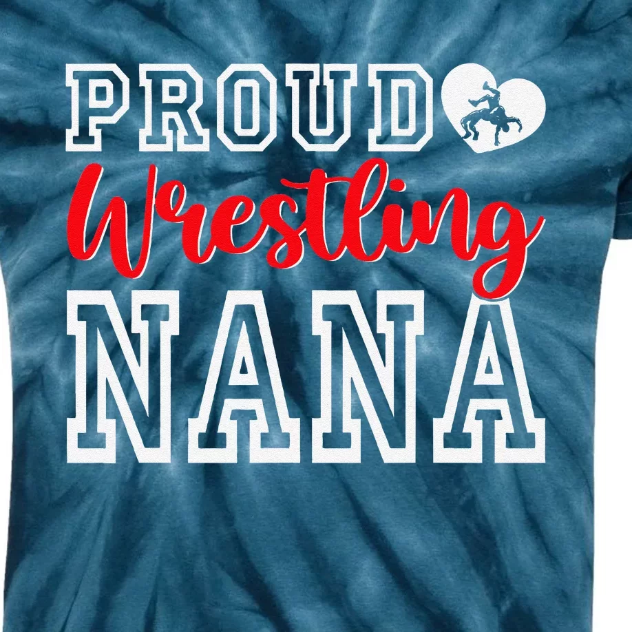 Cute Proud Wrestling Nana MotherS Day Christmas Kids Tie-Dye T-Shirt