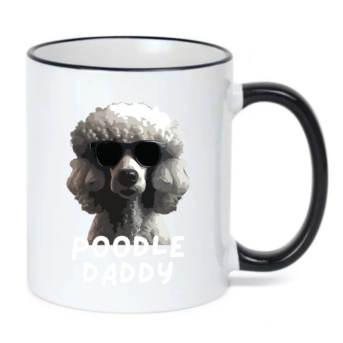 Cool Poodle Wearing Sunglasses Portrait Dad Poodle Daddy Black Color Changing Mug