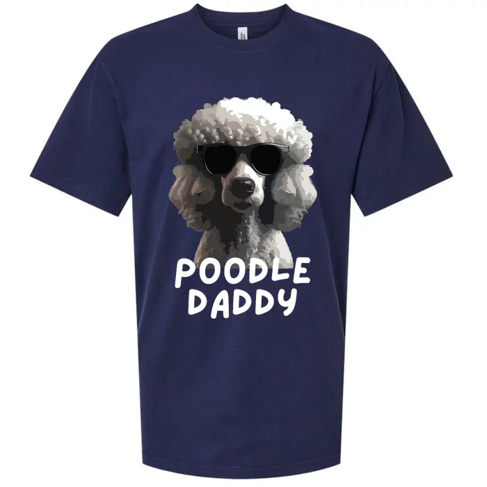 Cool Poodle Wearing Sunglasses Portrait Dad Poodle Daddy Sueded Cloud Jersey T-Shirt