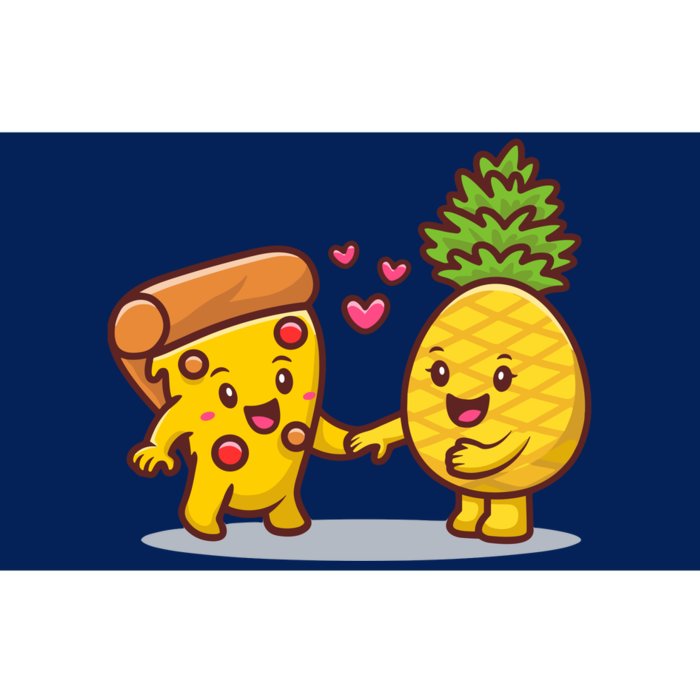 Cute Pizza With Pineapple Bumper Sticker