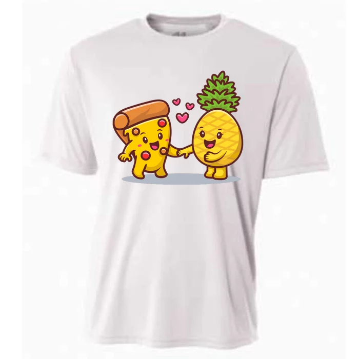 Cute Pizza With Pineapple Cooling Performance Crew T-Shirt