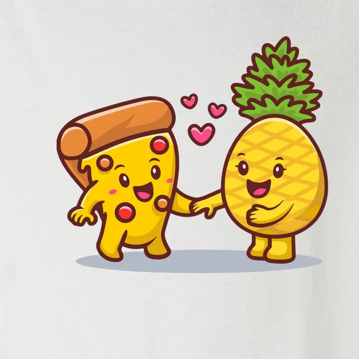 Cute Pizza With Pineapple Toddler Long Sleeve Shirt