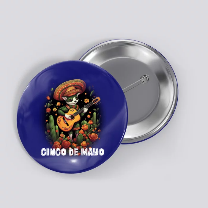 Cute Pembroke Welsh Dog Cinco De Mayo Mexican Holiday Attire Gift Button