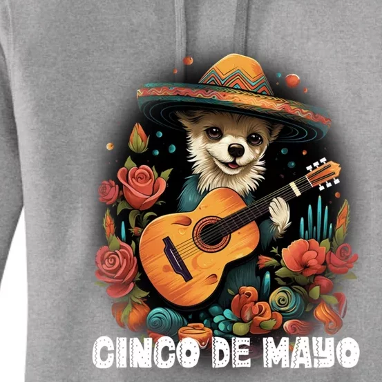 Cute Pembroke Welsh Dog Cinco De Mayo Mexican Party Gift Women's Pullover Hoodie