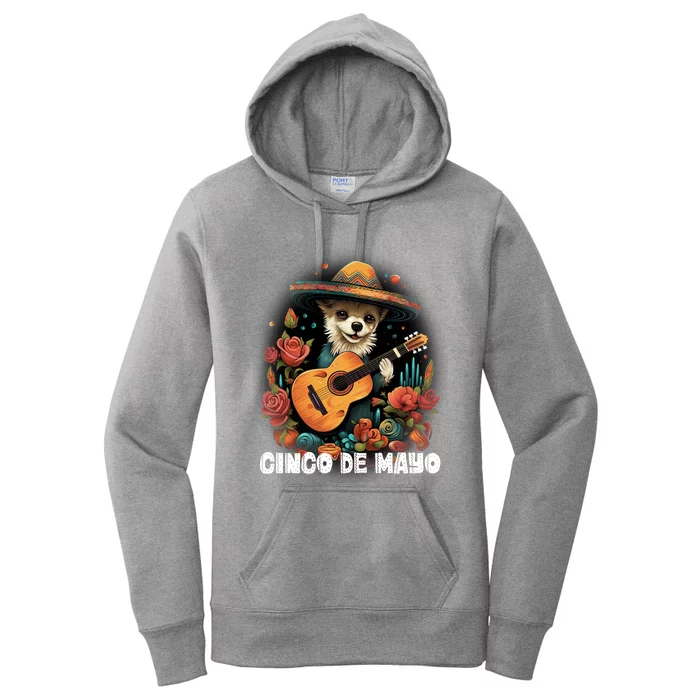 Cute Pembroke Welsh Dog Cinco De Mayo Mexican Party Gift Women's Pullover Hoodie