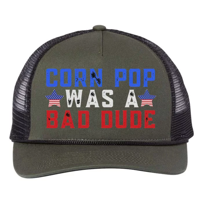 Corn Pop Was A Bad Dude US Star Retro Rope Trucker Hat Cap