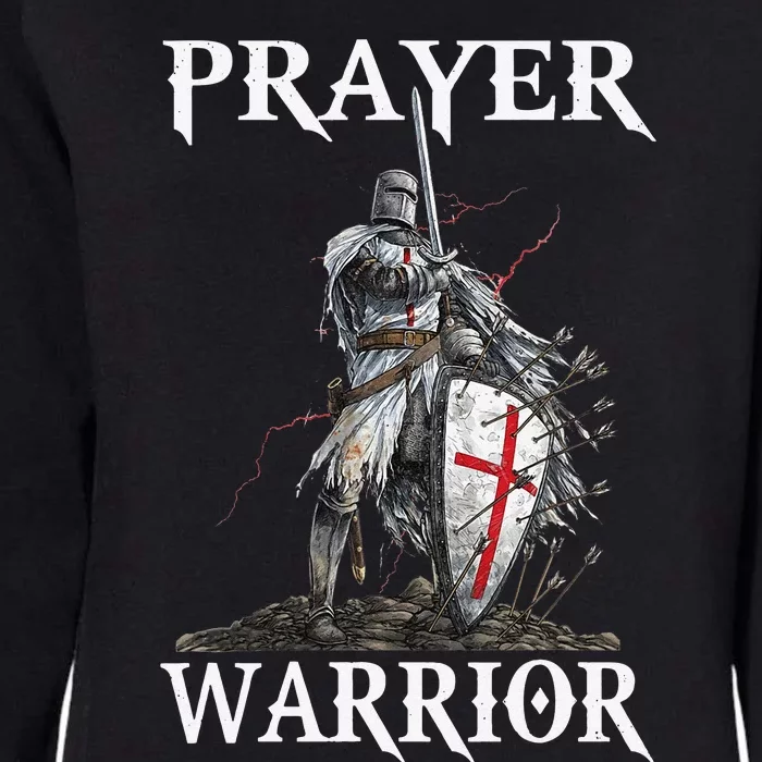 Christian Prayer Warrior Jesus Cross Religious Messages Womens California Wash Sweatshirt