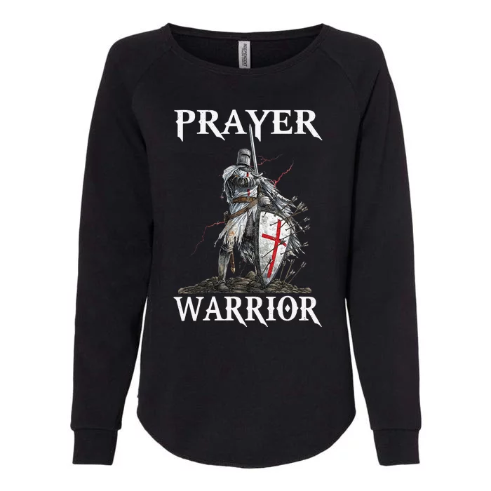 Christian Prayer Warrior Jesus Cross Religious Messages Womens California Wash Sweatshirt