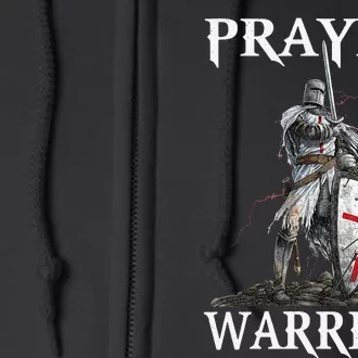 Christian Prayer Warrior Jesus Cross Religious Messages Full Zip Hoodie