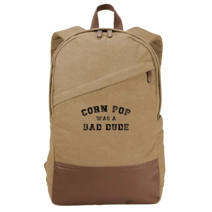 Corn Pop Was A Bad Dude Athletic Cornpop Meme Cotton Canvas Backpack