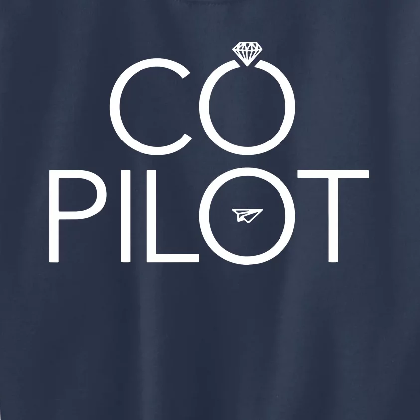 Co Pilot Wife Airplane Aviation Kids Sweatshirt