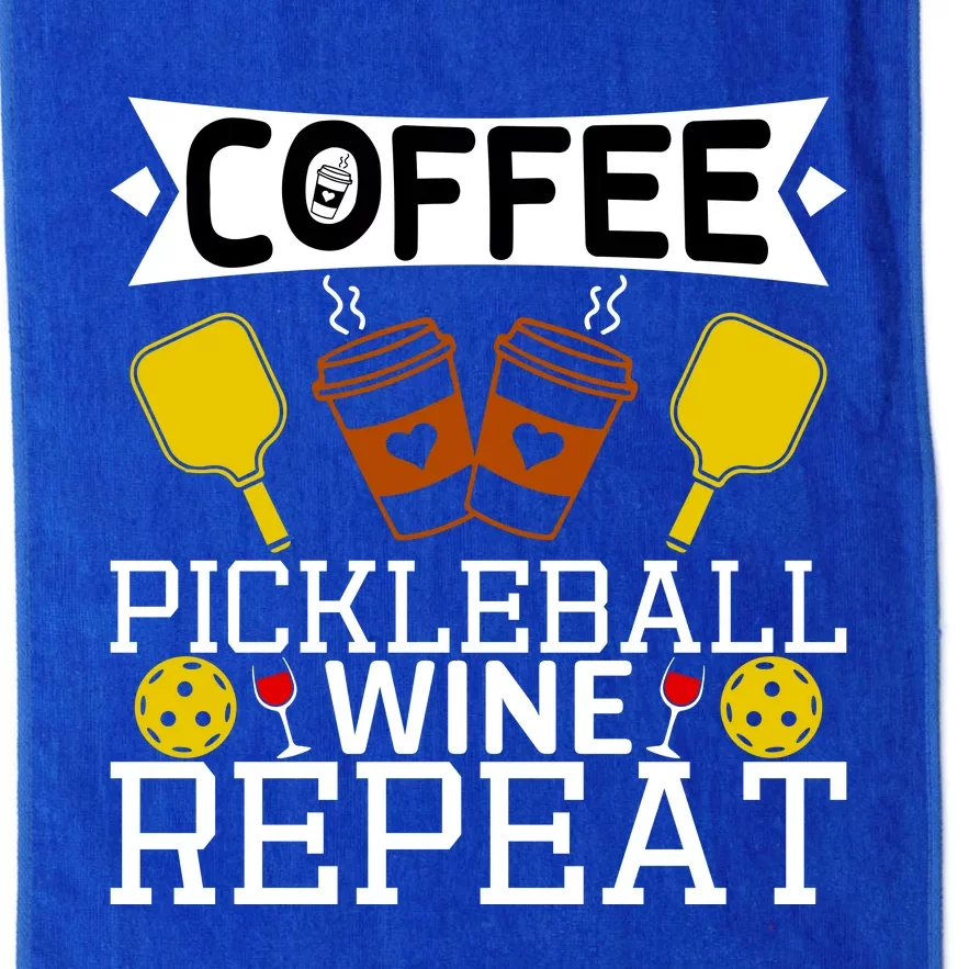 Coffee Pickleball Wine Repeat Platinum Collection Golf Towel