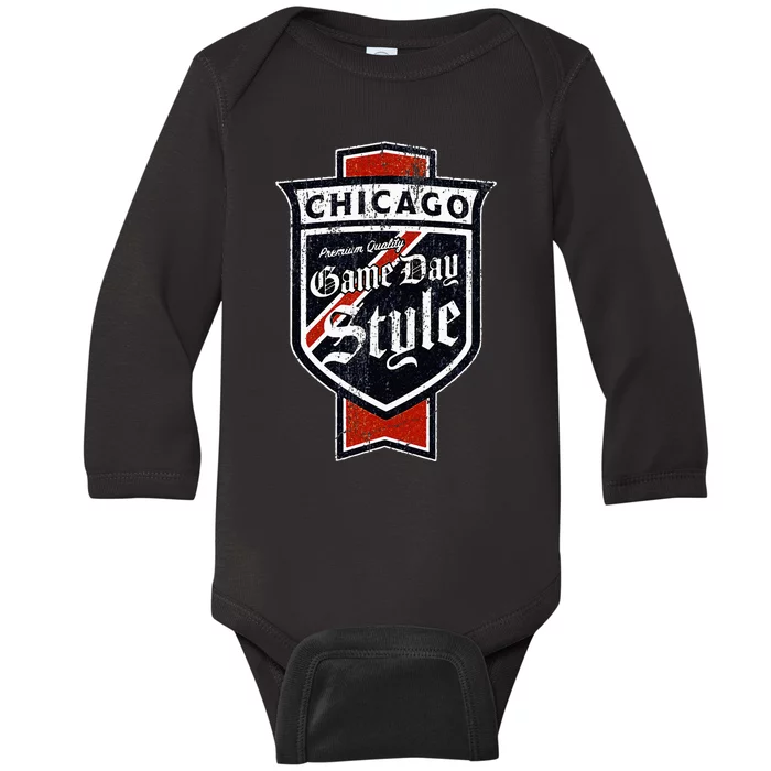 Chicago Pride Windy City Beer Label Baby Long Sleeve Bodysuit