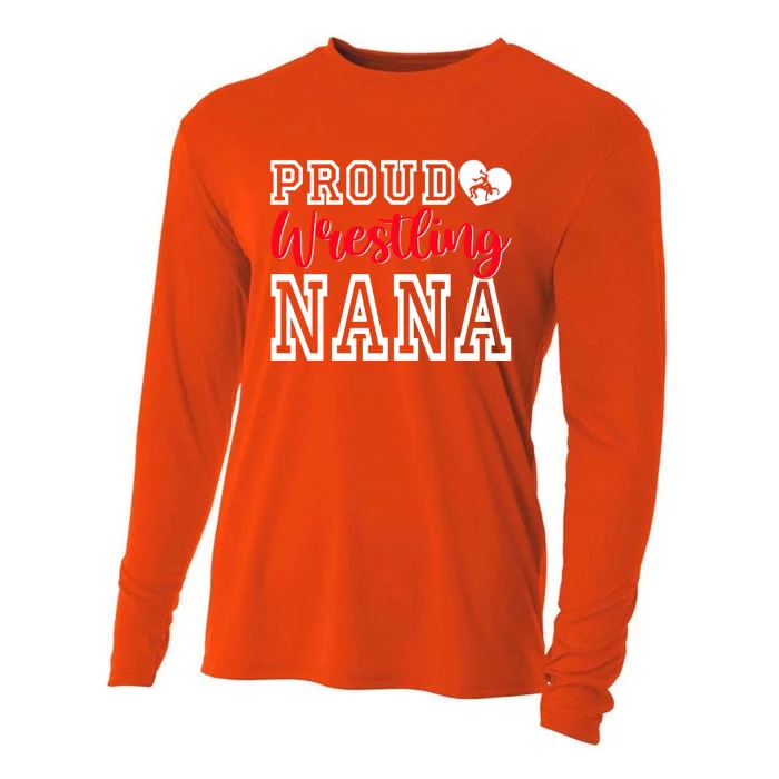 Cute Proud Wrestling Nana MotherS Day Christmas Gift Cooling Performance Long Sleeve Crew