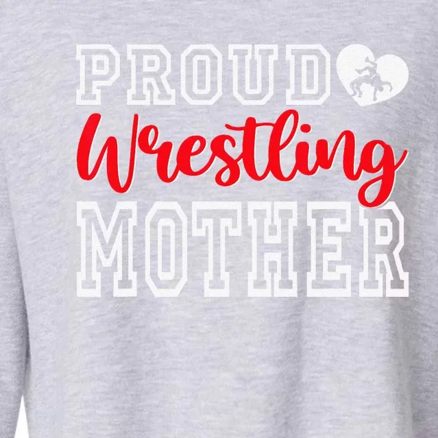 Cute Proud Wrestling Mother Mothers Day Christmas Cropped Pullover Crew