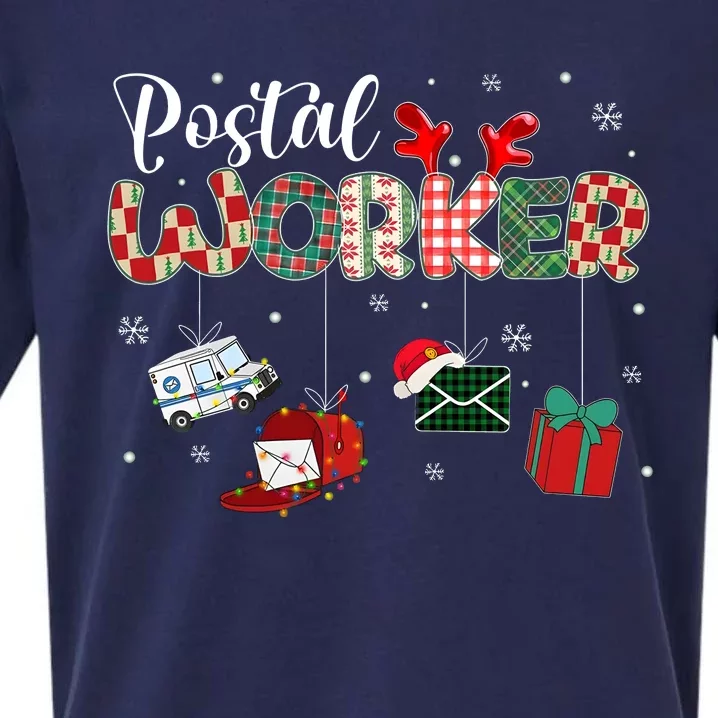 Christmas Postal Worke Xmas Holiday Sueded Cloud Jersey T-Shirt