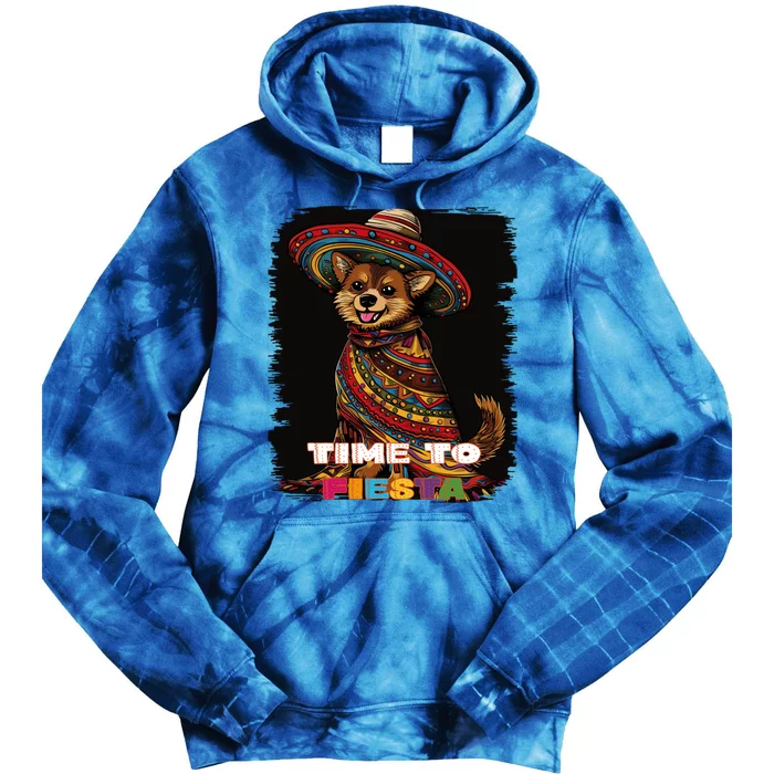 Cute Pembroke Welsh Dog Cinco De Mayo Mexican Fiesta Great Gift Tie Dye Hoodie