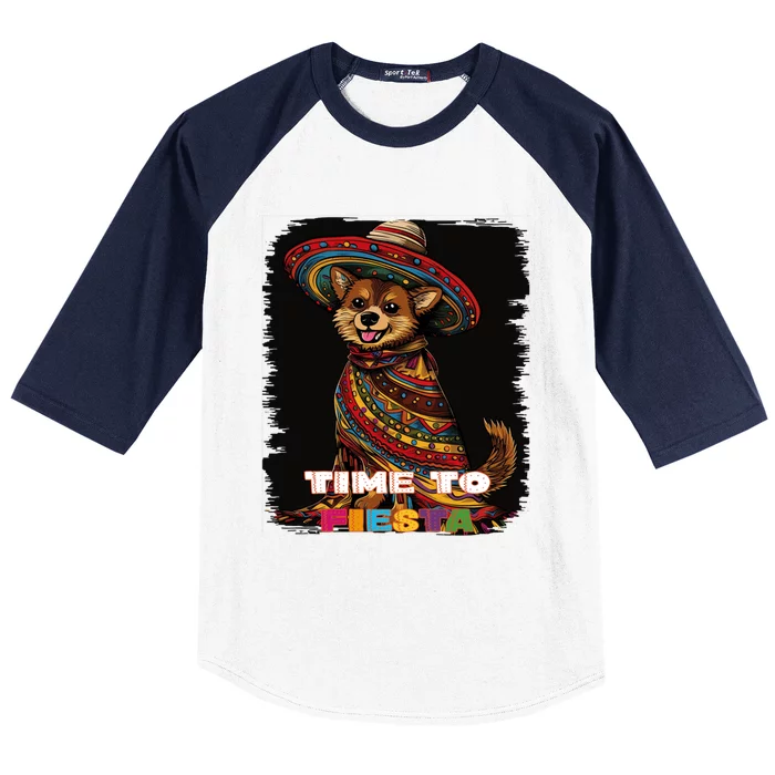 Cute Pembroke Welsh Dog Cinco De Mayo Mexican Fiesta Great Gift Baseball Sleeve Shirt