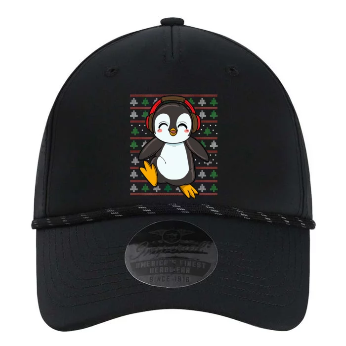 Cute Penguin With Headphones Penguin Christmas Cool Gift Performance The Dyno Cap