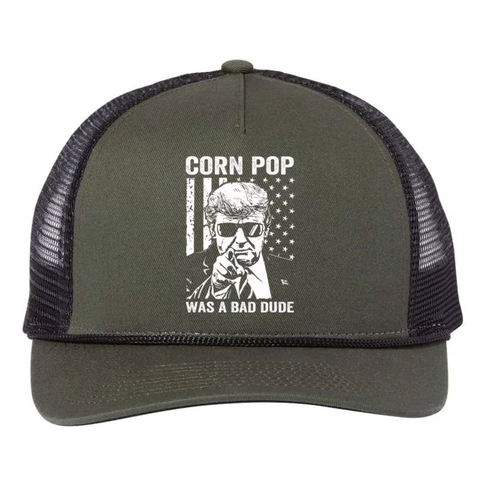 Corn Pop Was A Bad Dude Funny Gift Meme Retro Rope Trucker Hat Cap