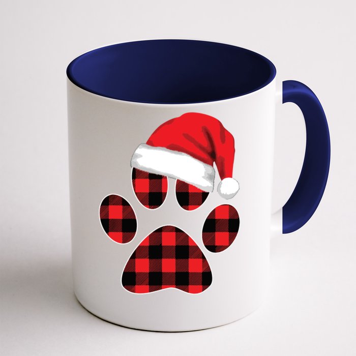 Christmas Pajama Women Girls Christmas Gifts Plaid Paw Front & Back Coffee Mug