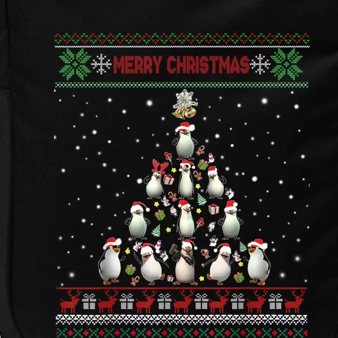 Cute Penguin Xmas Tree Ugly Christmas Funny Gift Boys Girls Great Gift Impact Tech Backpack