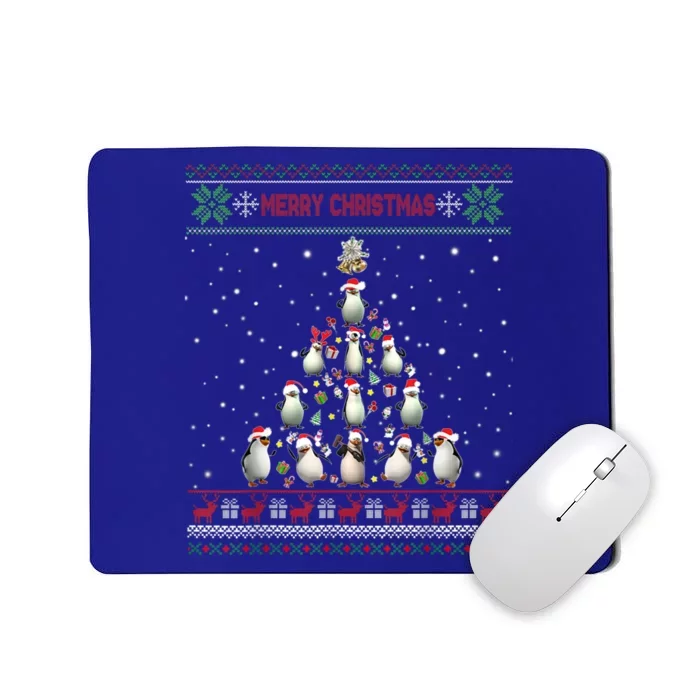 Cute Penguin Xmas Tree Ugly Christmas Funny Gift Boys Girls Great Gift Mousepad